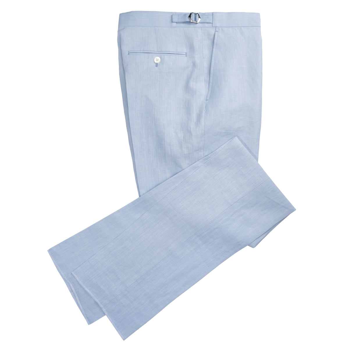 Pale Blue Banbridge Linen Trousers