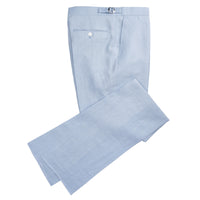 Pale Blue Banbridge Linen Trousers