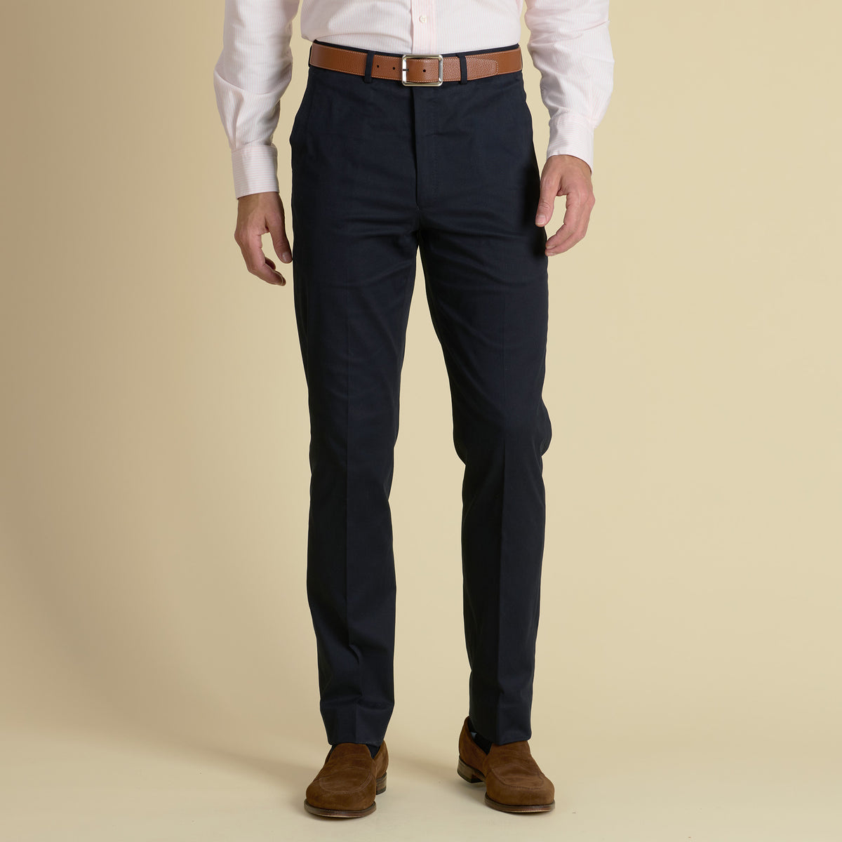 Mid Navy Lightweight Chino Trousers