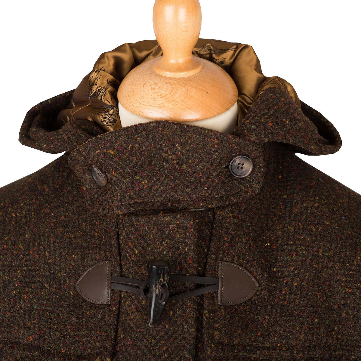 Brown Derry Donegal Tweed Duffle Coat