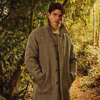 Black & Cream Herringbone Donegal Follifoot Coat