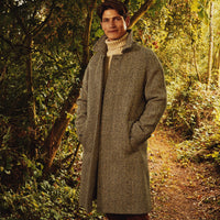 Black & Cream Herringbone Donegal Follifoot Coat