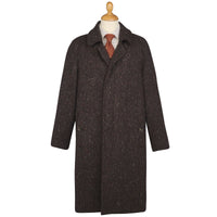 Brown Grey Herringbone Donegal Follifoot Coat