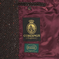 Brown Grey Herringbone Donegal Follifoot Coat