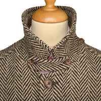 Black & Cream Herringbone Donegal Follifoot Coat