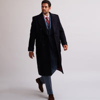 Navy Double Breasted Polo Coat