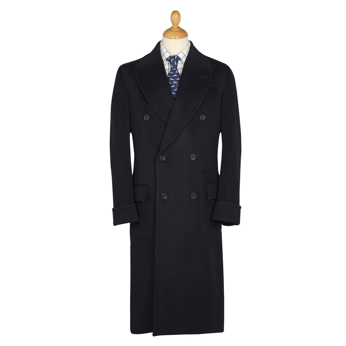 Navy Double Breasted Polo Coat