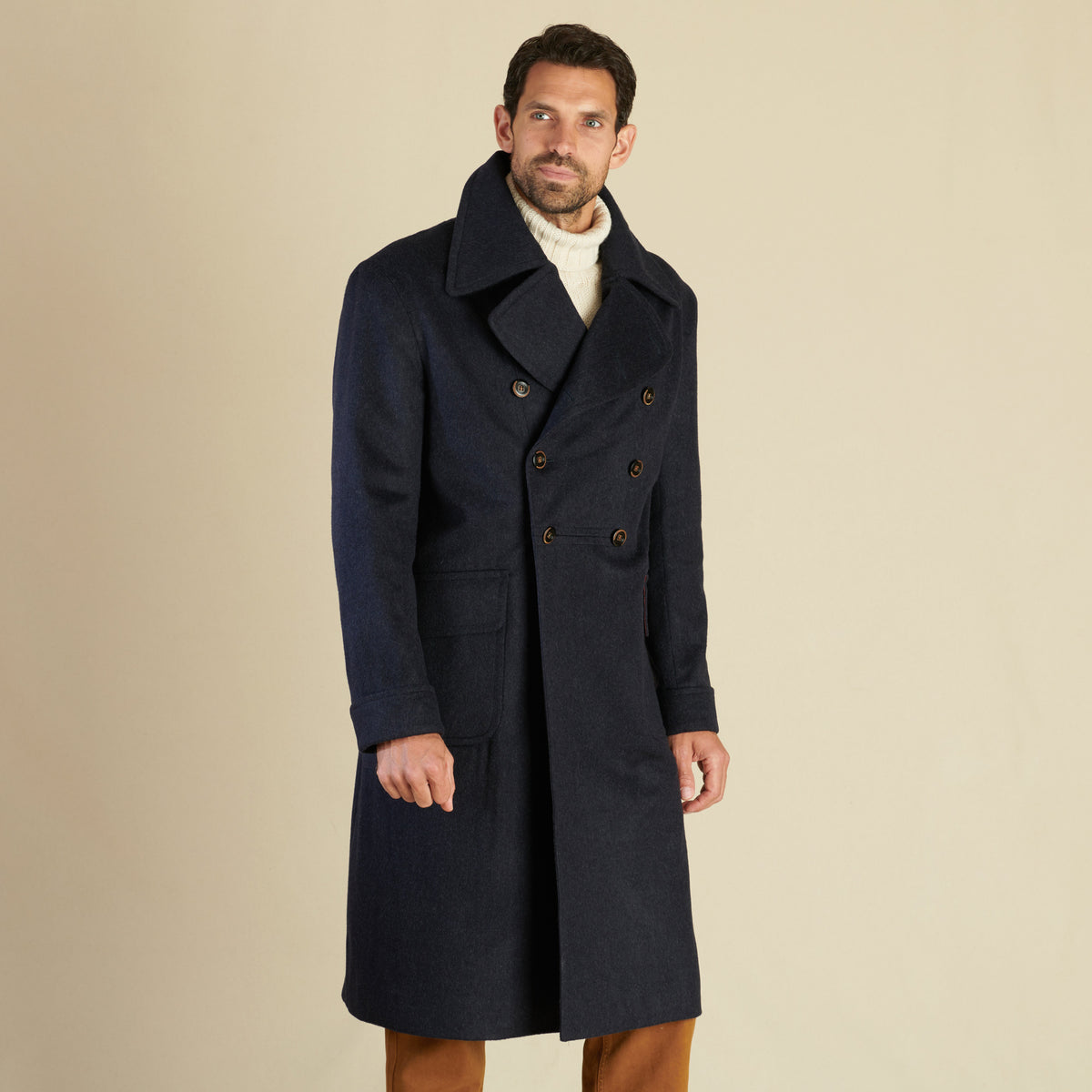Navy Charcoal Coldstream Loden Coat