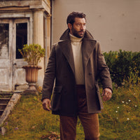 Conrad Herringbone Tweed Car Coat