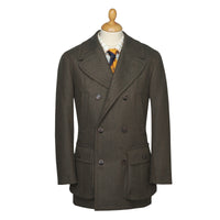 Conrad Herringbone Tweed Car Coat