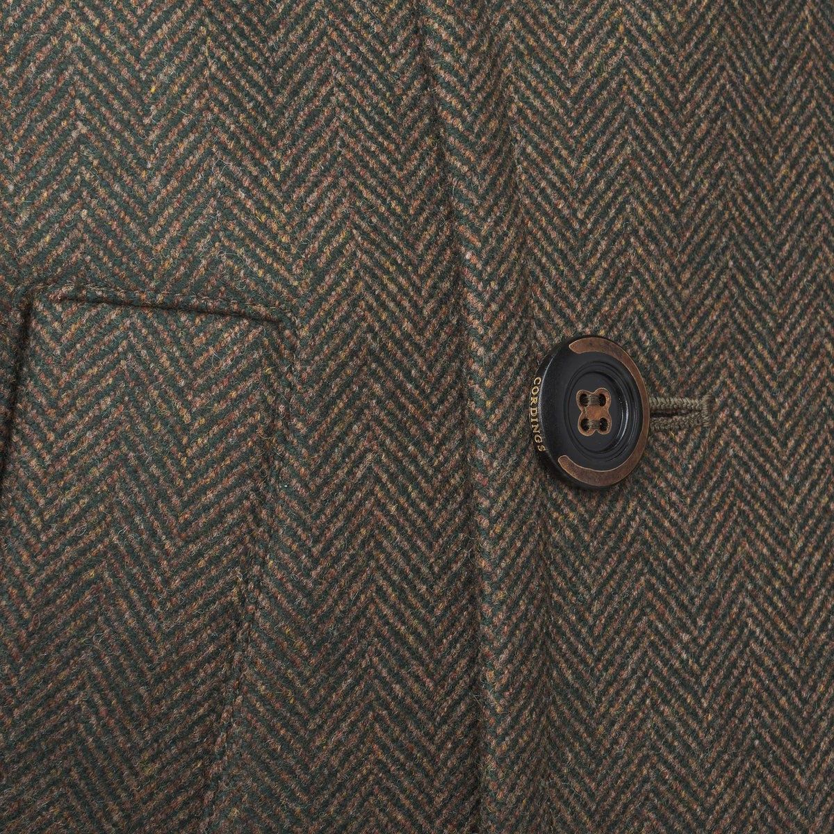 Conrad Herringbone Tweed Car Coat