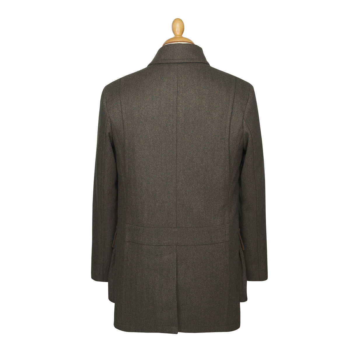 Conrad Herringbone Tweed Car Coat