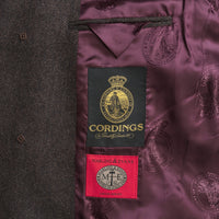 Brown Calder Herringbone Covert Coat