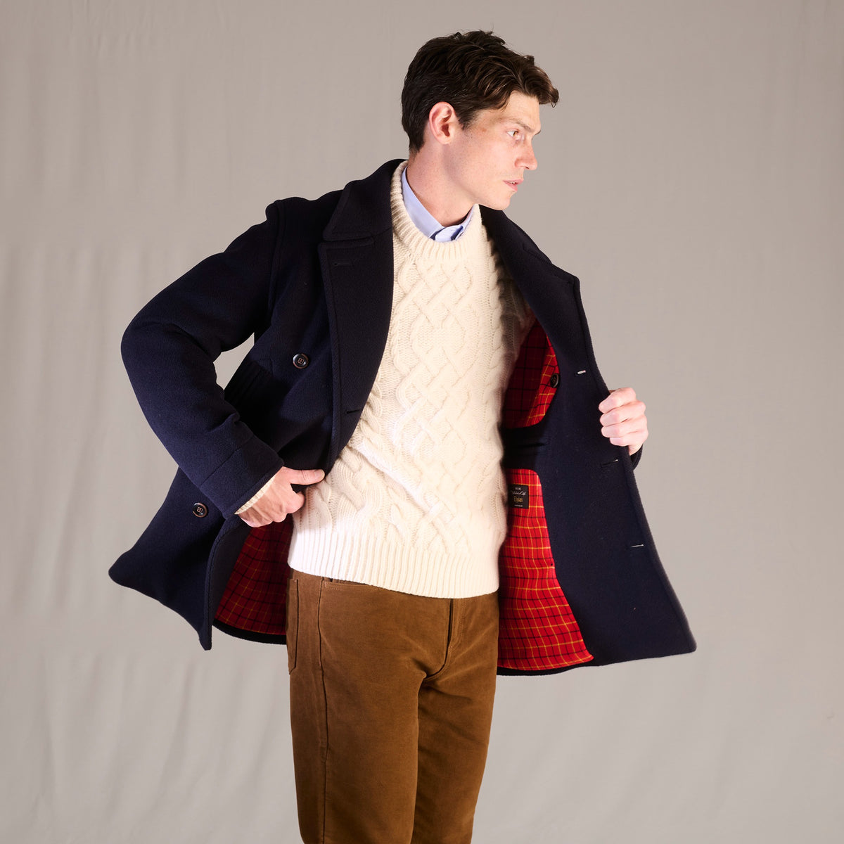Navy Portsmouth Peacoat