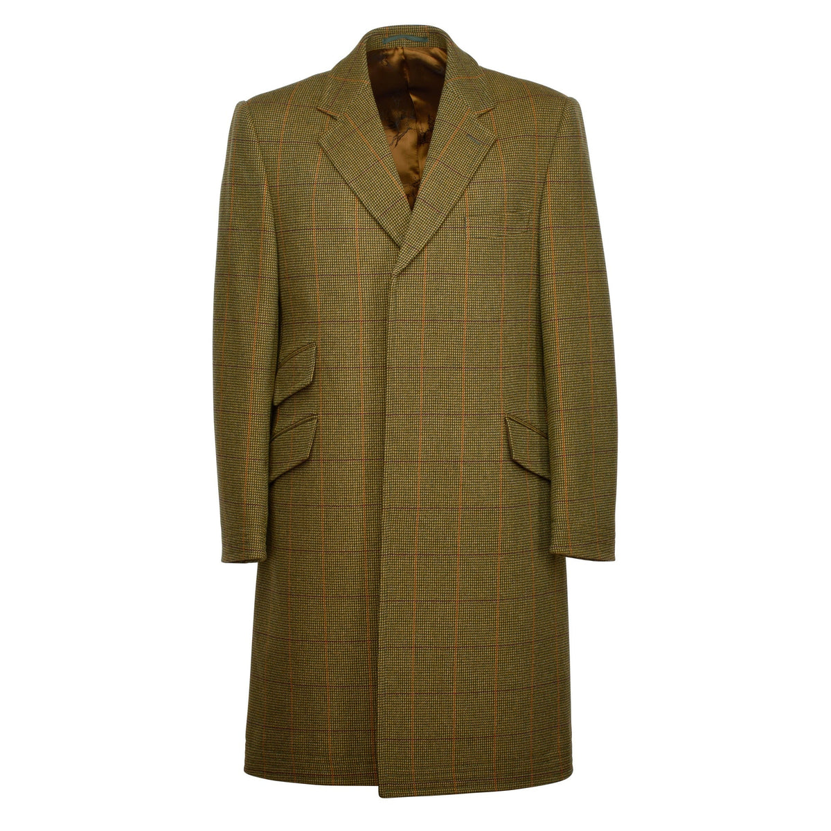 Sporting Check Tweed Covert Coat