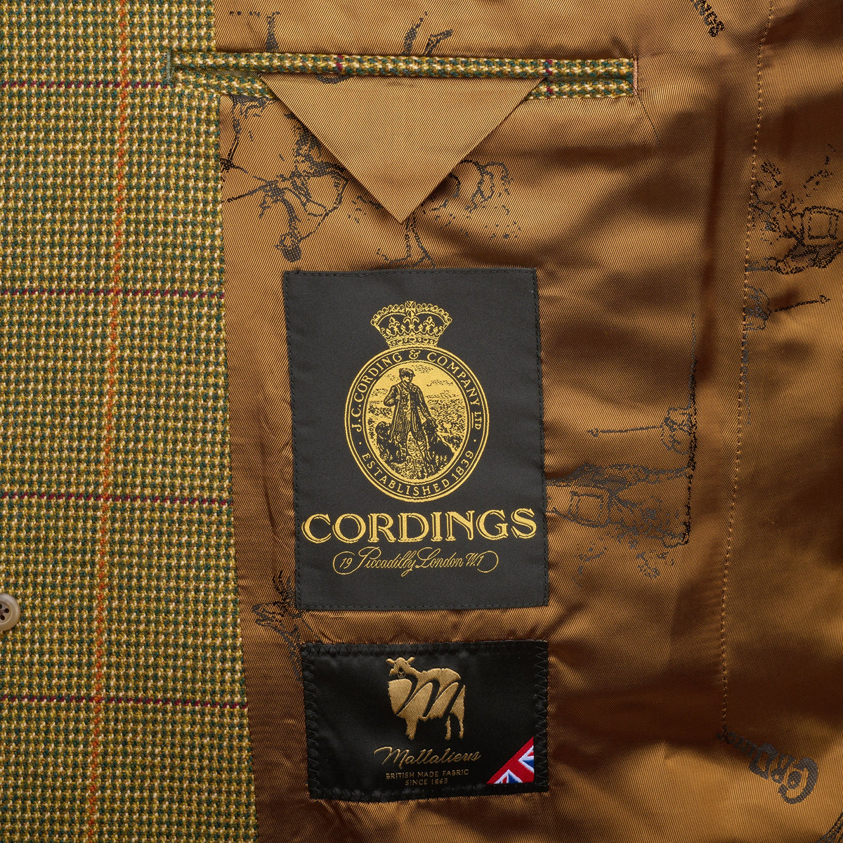 Sporting Check Tweed Covert Coat