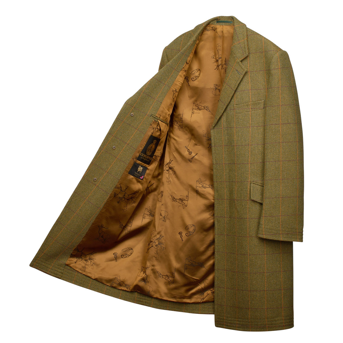 Sporting Check Tweed Covert Coat
