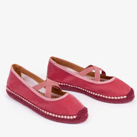 Penelope Chilvers Rose Pink Chico Velvet Espadrilles