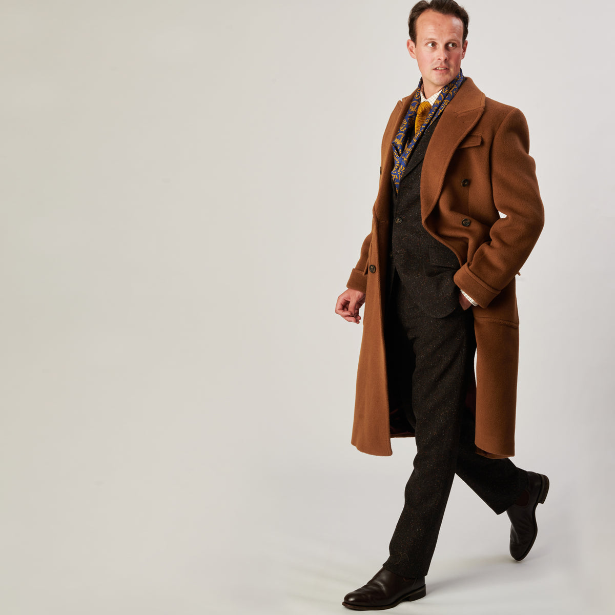 Chestnut Double Breasted Polo Coat