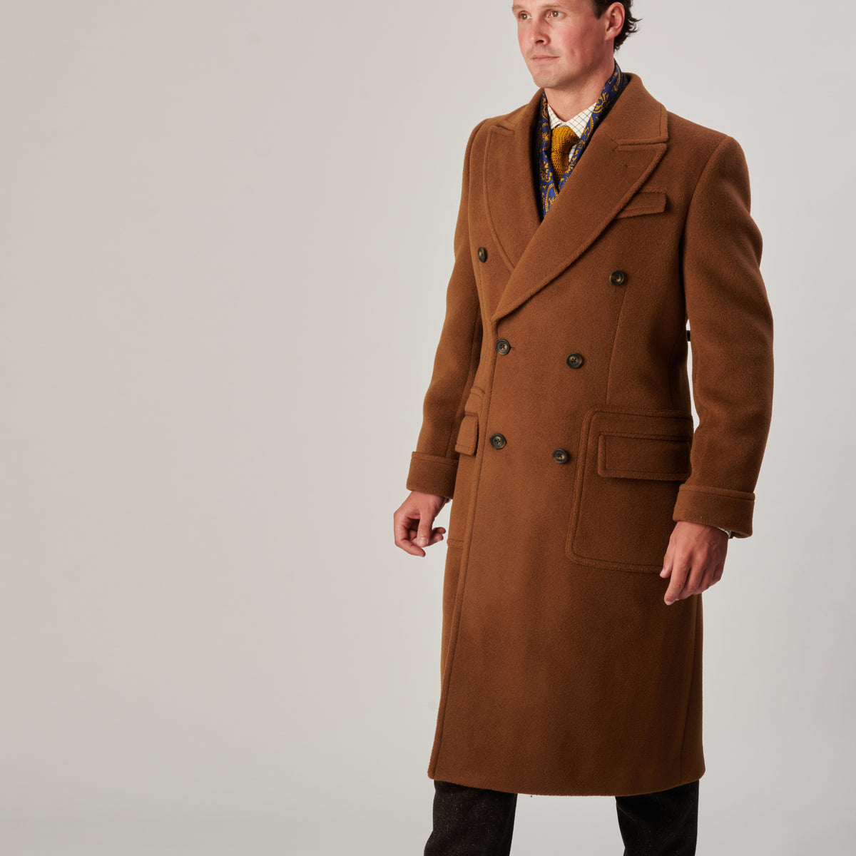 Chestnut Double Breasted Polo Coat