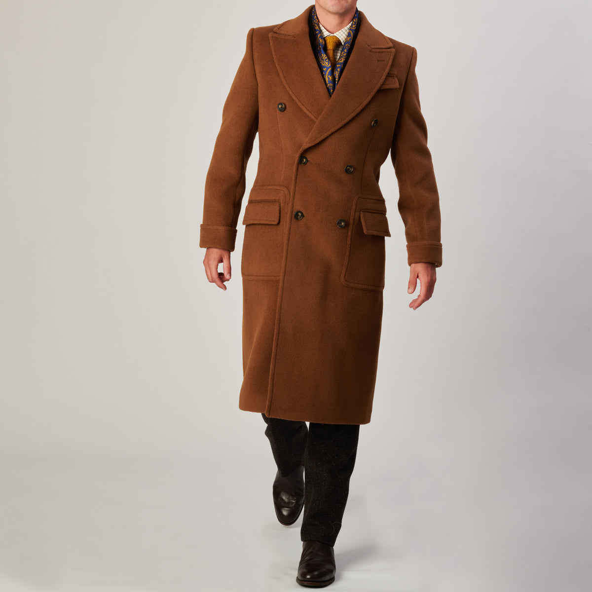 Chestnut Double Breasted Polo Coat