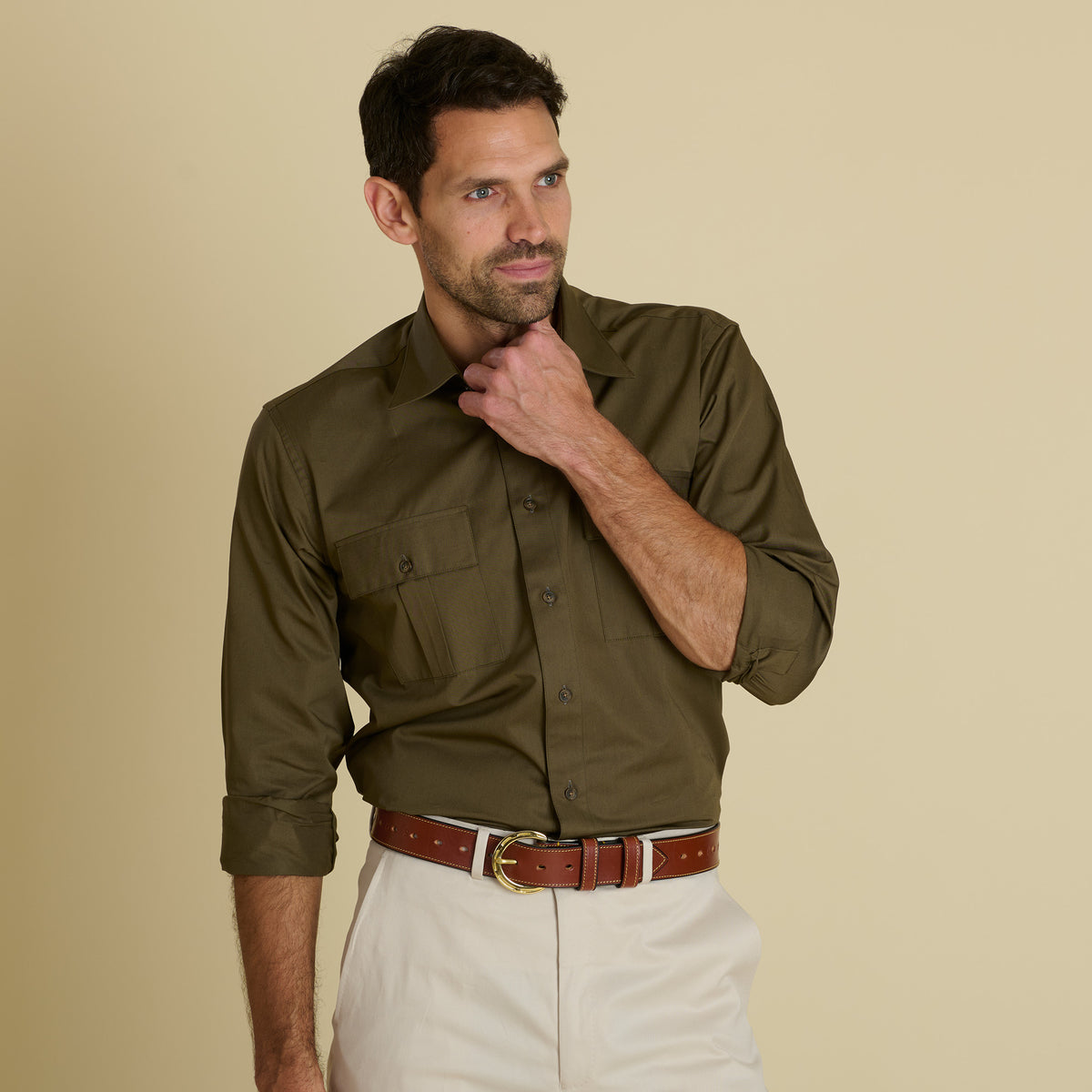 Green Kalahari III Safari Shirt