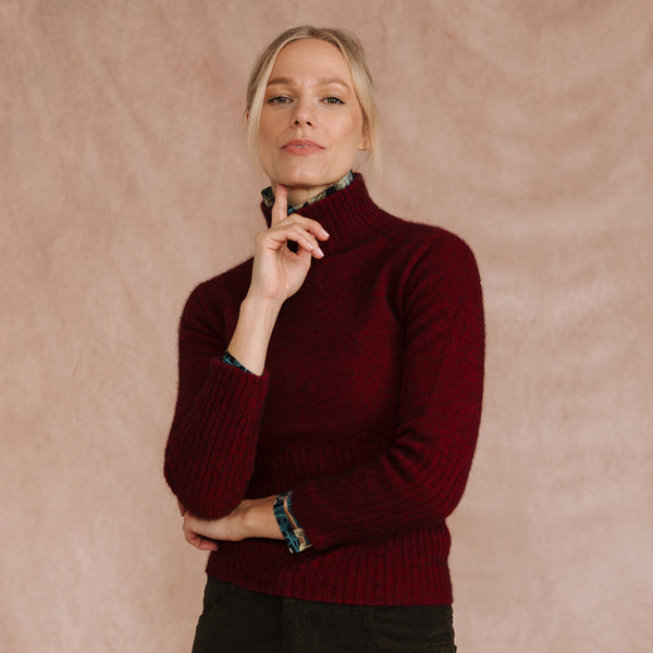 Red Possum Merino Turtle Neck