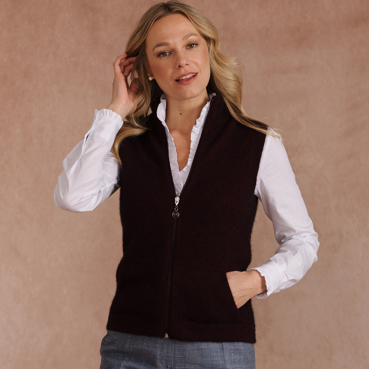 Wine Possum Zip Gilet