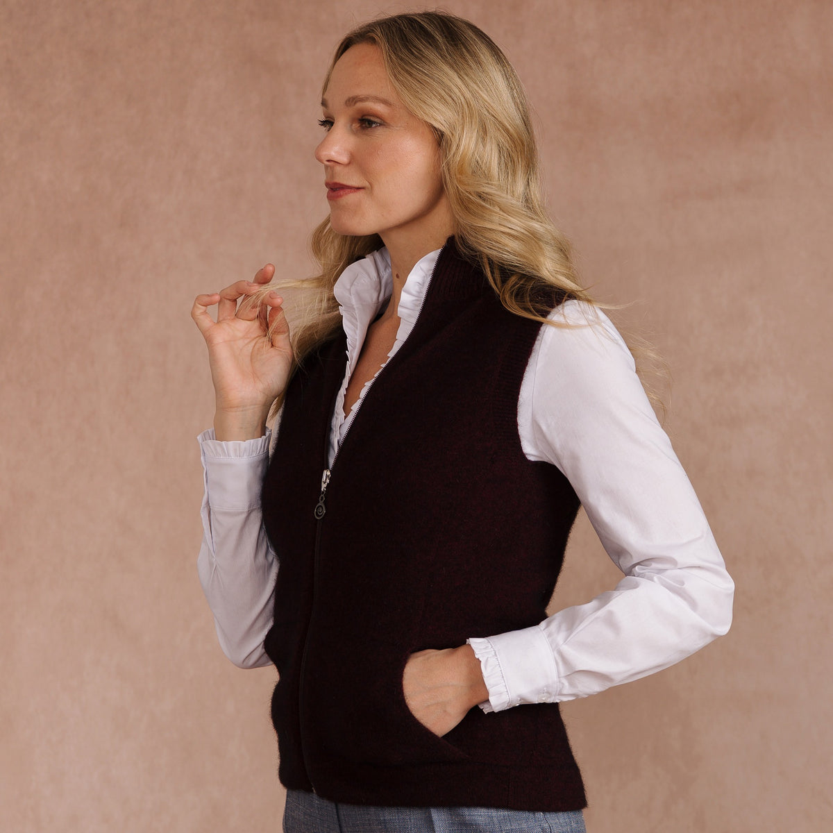 Wine Possum Zip Gilet