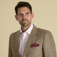 Burgundy Silk White Spot Hank