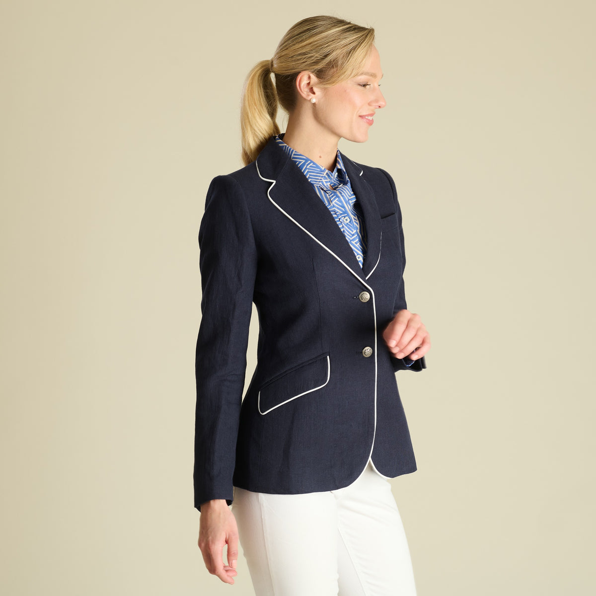 Navy Regatta Linen Jacket