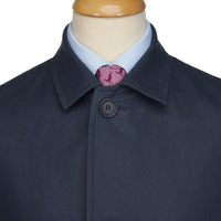 Navy Alderley Linen Raincoat