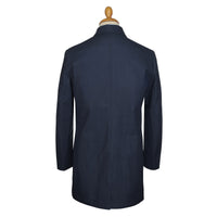 Navy Alderley Linen Raincoat