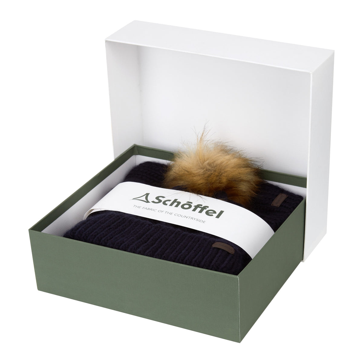 Navy Schöffel Bakewell Hat & Scarf Set