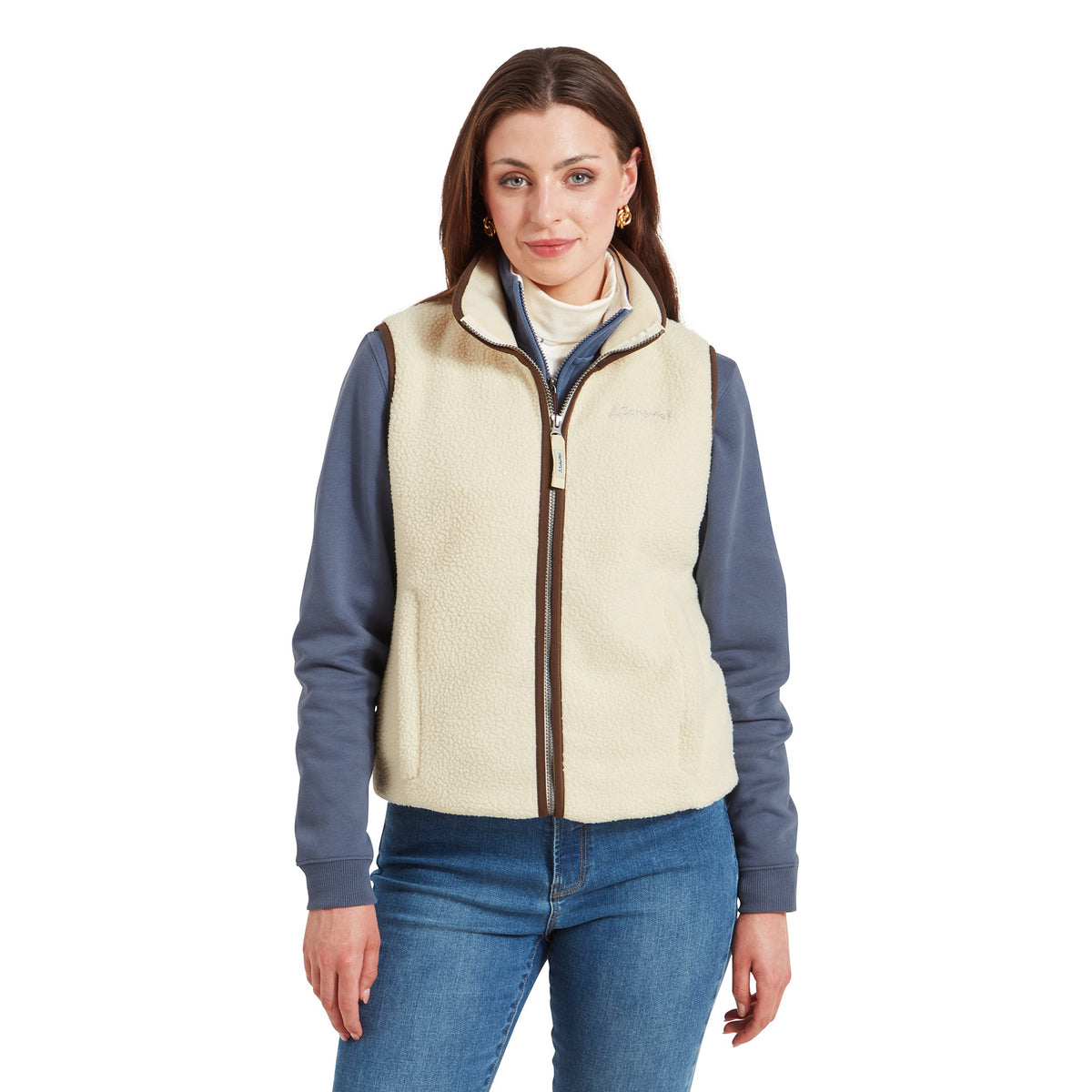Ecru Schöffel Lyndon Retro Fleece Gilet