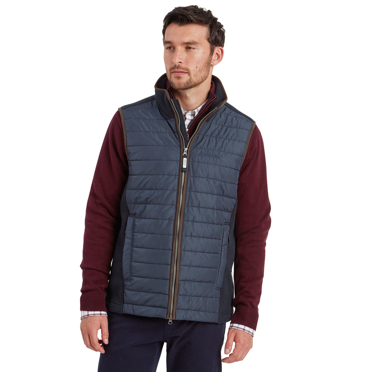 Schöffel Petrol Blue Oakham Hybrid Gilet