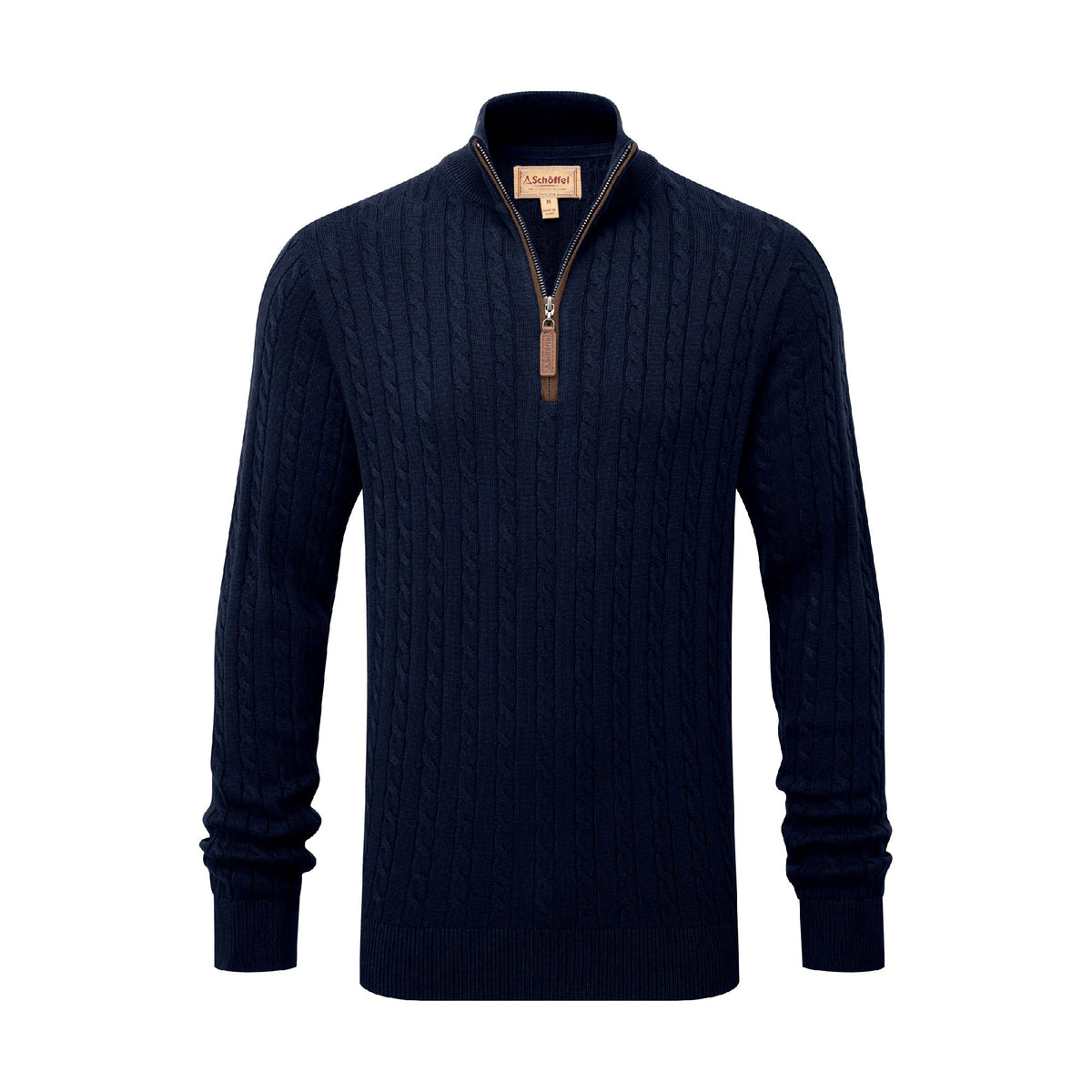 Schöffel Navy Calton Cable ¼ Zip Jumper