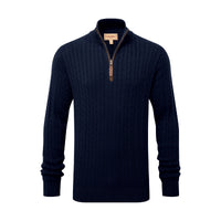 Schöffel Navy Calton Cable ¼ Zip Jumper