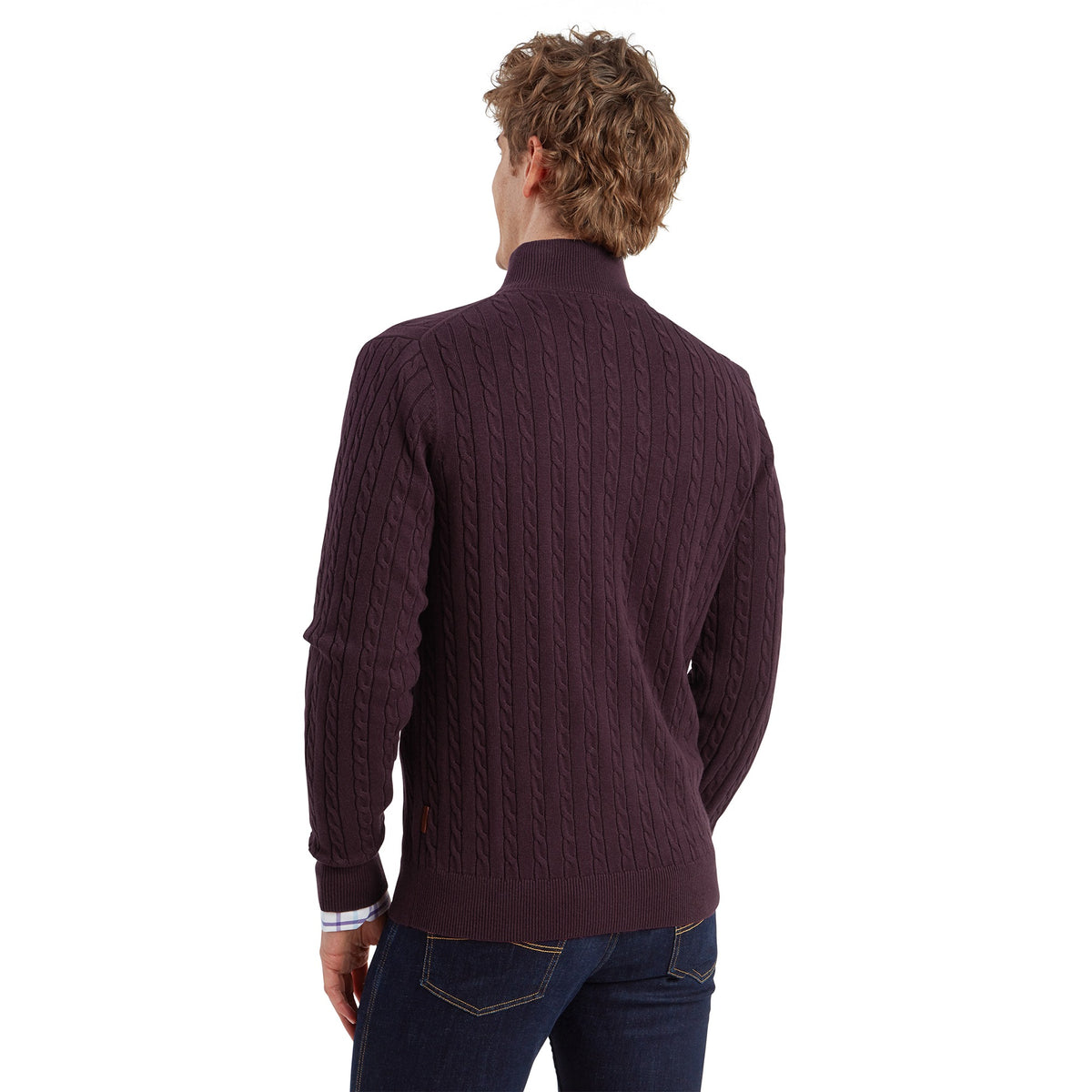 Schöffel Wine Calton Cable ¼ Zip Jumper