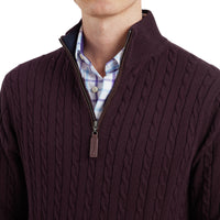Schöffel Wine Calton Cable ¼ Zip Jumper