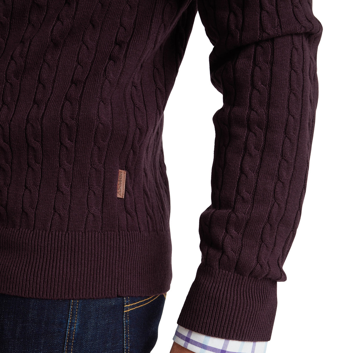 Schöffel Wine Calton Cable ¼ Zip Jumper
