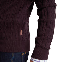 Schöffel Wine Calton Cable ¼ Zip Jumper
