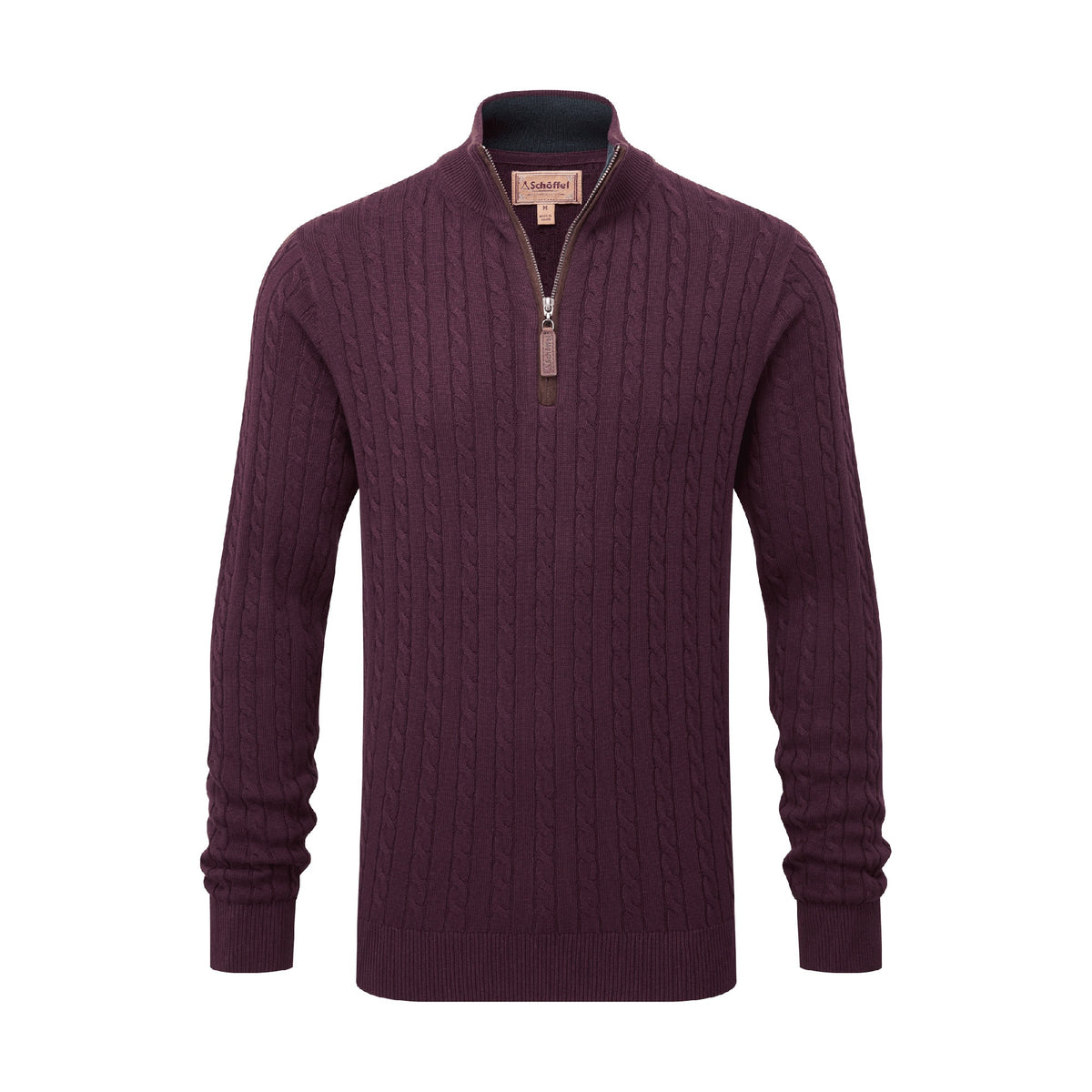 Schöffel Wine Calton Cable ¼ Zip Jumper