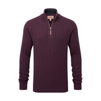 Schöffel Wine Calton Cable ¼ Zip Jumper