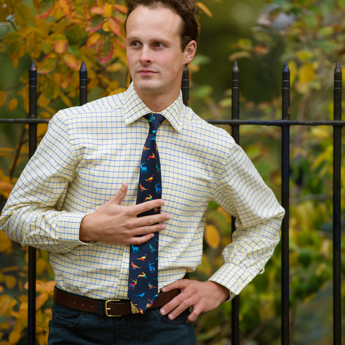 Blue Yellow Check Oxford Shirt