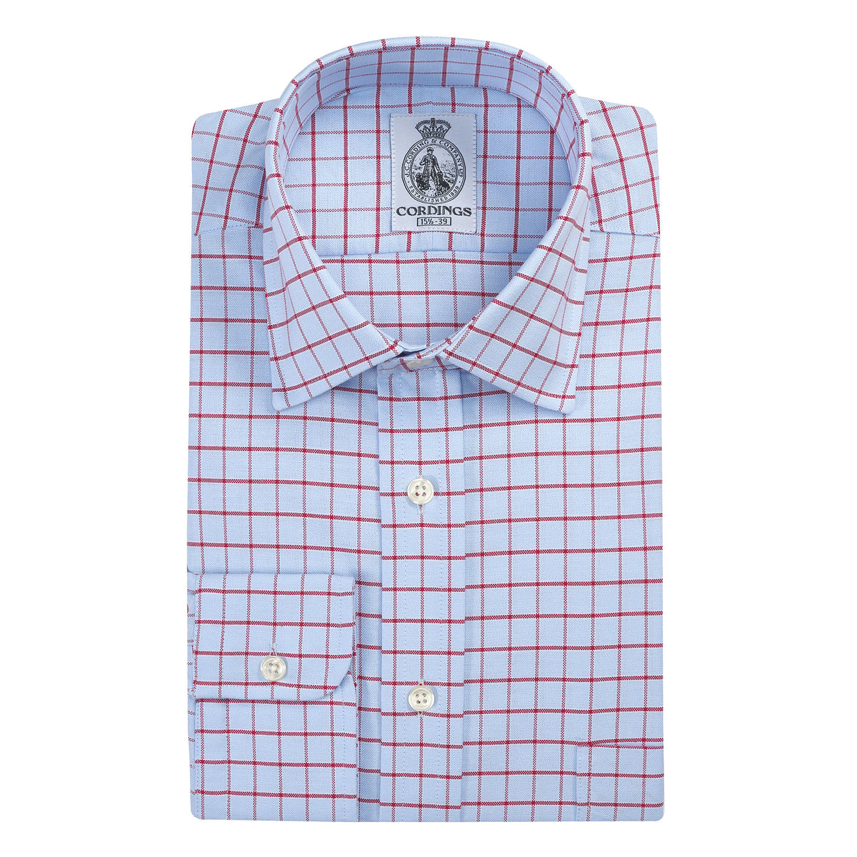Blue Red Check Oxford Shirt