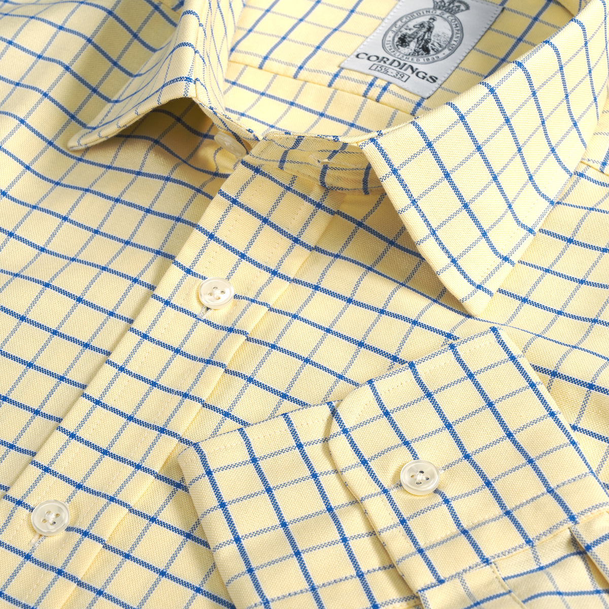 Blue Yellow Check Oxford Shirt