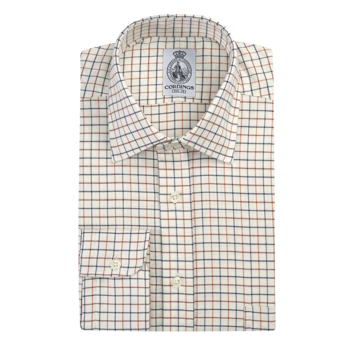 Brown Blue Small Tattersall Shirt