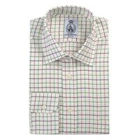 Green Purple Medium Tattersall Shirt