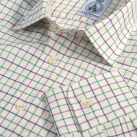 Green Purple Medium Tattersall Shirt